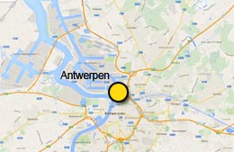 locatiekaartje Antwerpen